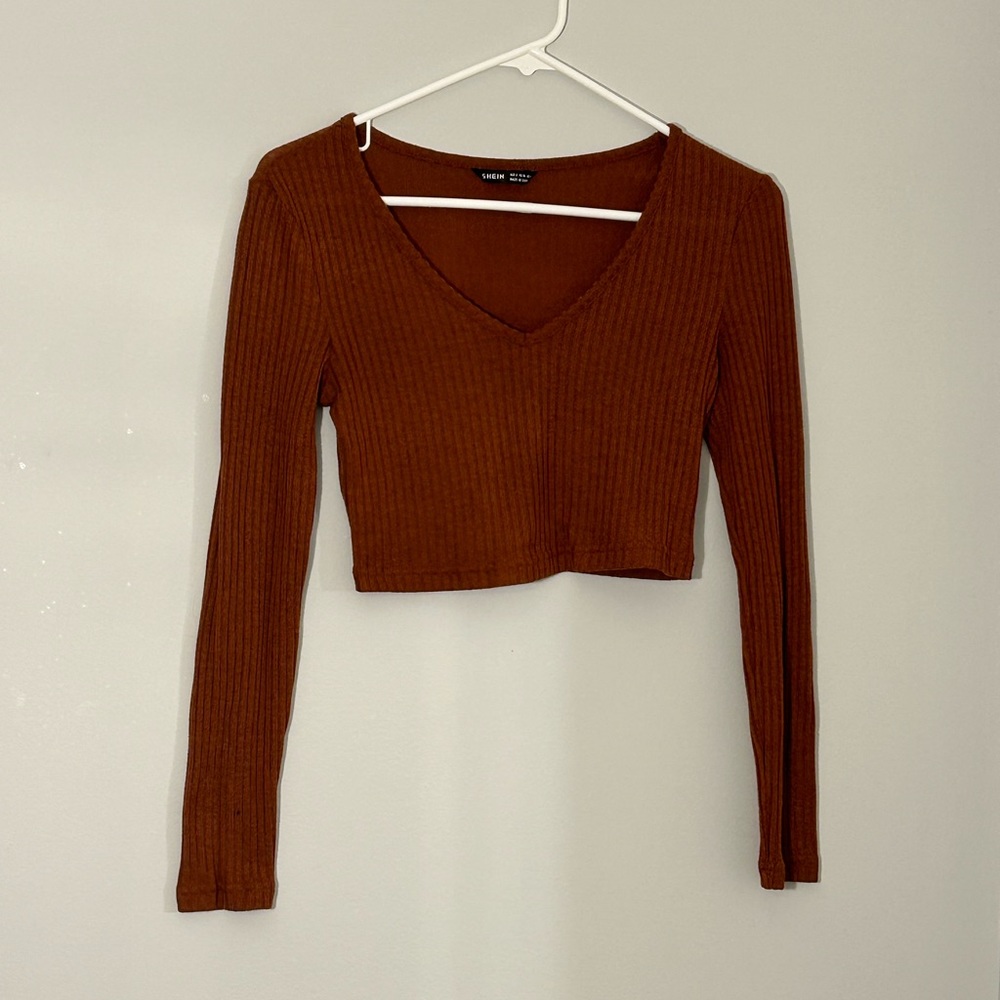 shein burnt orange top s
